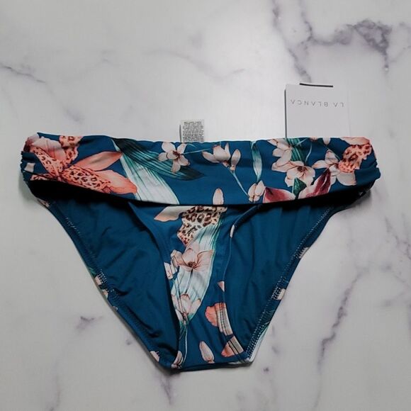 La Blanca Floral hipster swim bottoms - Picture 1 of 5